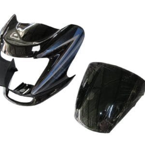 Headlight Visor Fit For Hero Passion Pro Digital Black (blue Sticker)