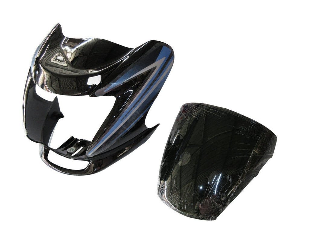 Headlight Visor Fit For Hero Passion Pro Digital Black (blue Sticker)