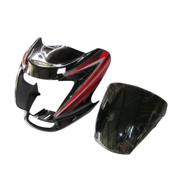 Headlight Visor Fit For Hero Passion Pro Digital Black (red