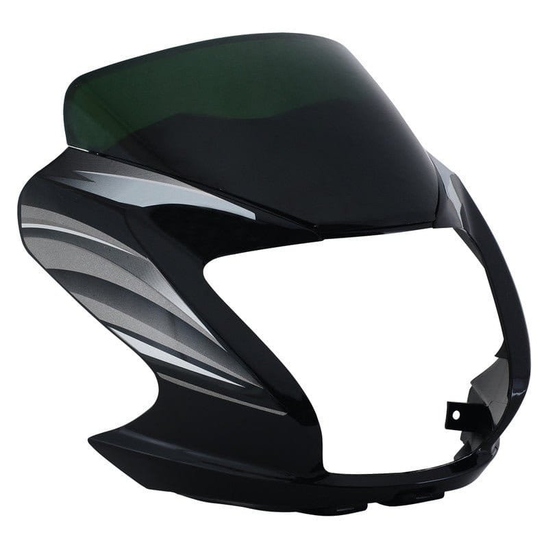 Headlight Visor Fit For Hero Passion Pro Type-3 With Glass Black (grey Sticker)