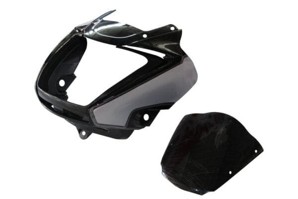 Headlight Visor Fit For Hero Splendor I-smart Black (silver Sticker)
