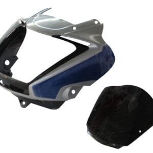 Headlight Visor Fit For Hero Splendor I-smart Cloud Silver For Blue Bike