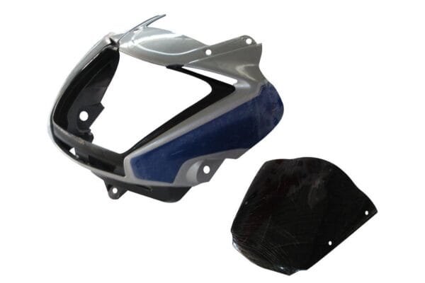 Headlight Visor Fit For Hero Splendor I-smart Cloud Silver For Blue Bike