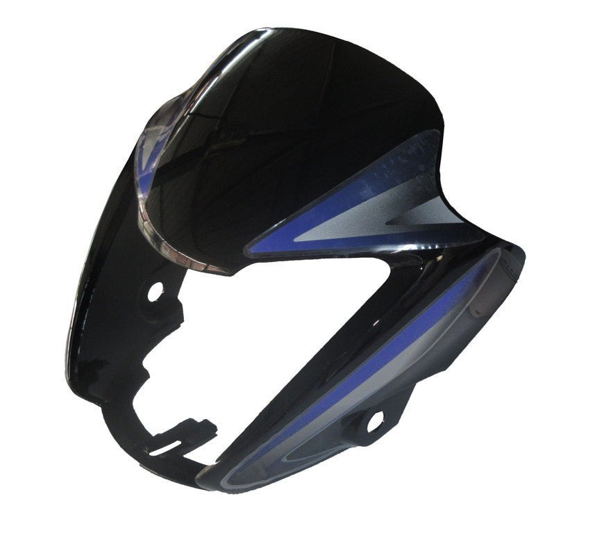 Headlight Visor Fit For Hero Splendor Nxg Black (blue Sticker)
