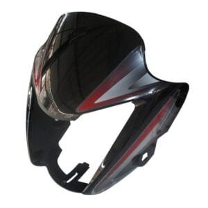 Headlight Visor Fit For Hero Splendor Nxg Black (red Sticker)