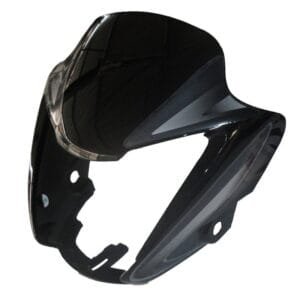 Headlight Visor Fit For Hero Splendor Nxg Black (silver Sticker)