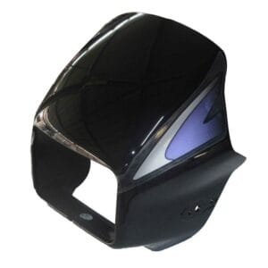 Headlight Visor Fit For Hero Splendor Plus New Model (new Graphics) Black (purple Sticker)