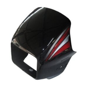 Headlight Visor Fit For Hero Splendor Pro (new Graphics) Black (red Sticker)
