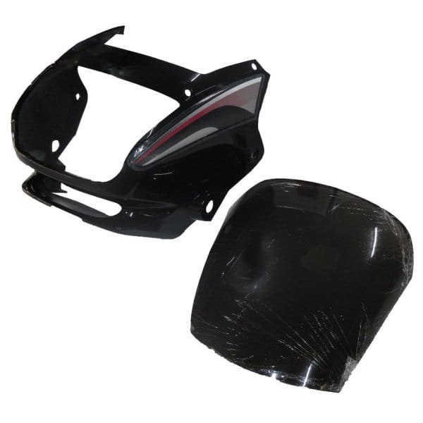 Headlight Visor Fit For Hero Super Splendor Black (red Sticker)