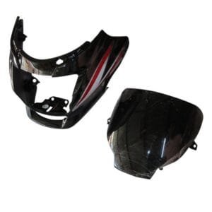 Headlight Visor Fit For Hero Super Splendor Latest (type 3) Black (red Sticker)