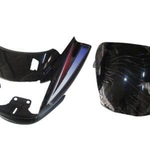 Headlight Visor Fit For Hero Super Splendor T-5 Black (red Sticker)