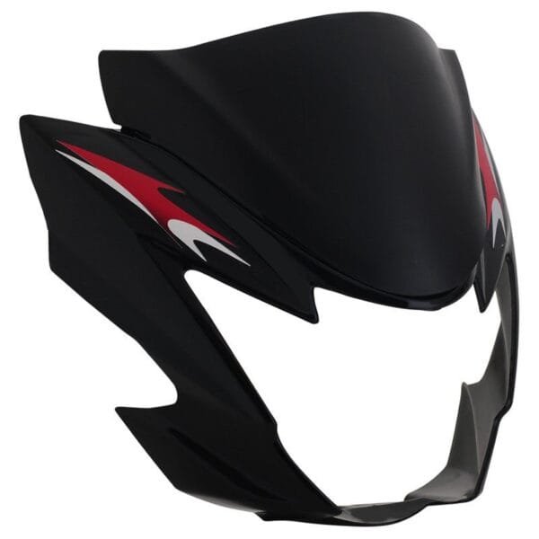 Headlight Visor Fit For Suzuki Hayate With Glass Black (red Sticker)