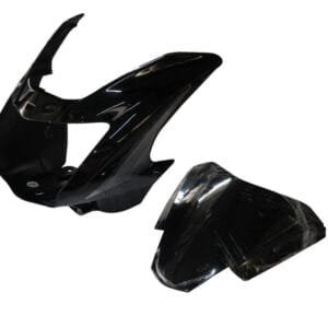 Headlight Visor Fit For Tvs Starcvti 110 Cc (horse Type) Black (grey Sticker)