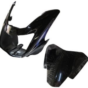 Headlight Visor Fit For Tvs Starcvti 110 Cc New Model Black (purple Sticker)