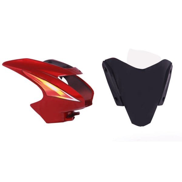 Headlight Visor Fit For Tvs Starcvti 110 Cc New Model Flame Red