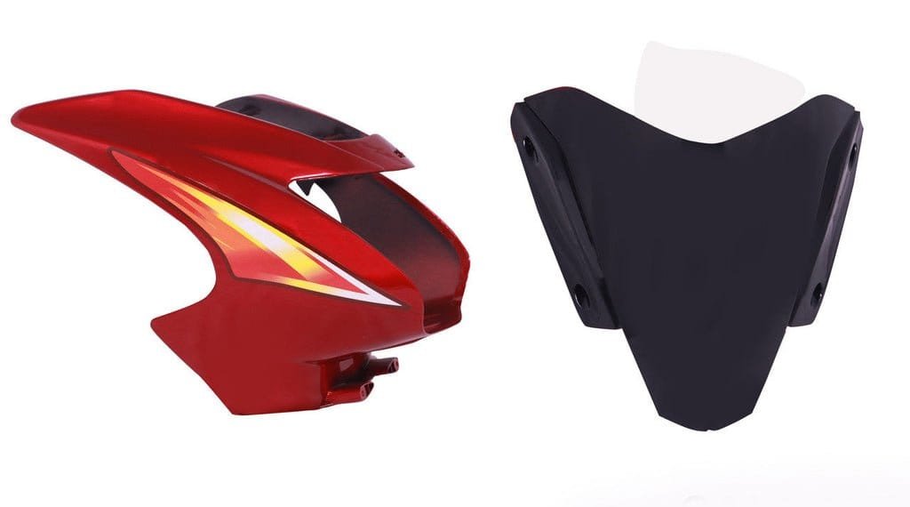 Headlight Visor Fit For Tvs Starcvti 110 Cc New Model Flame Red