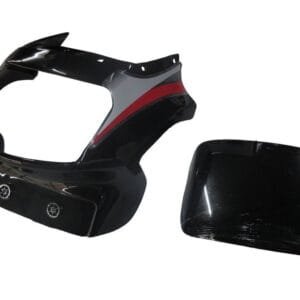 Headlight Visor Fit For Tvs Victor New Model T-2 Black (red Sticker) Without Glass