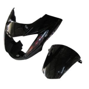 Headlight Visor Fit For With Glass Hero Glamour Latest New Model Type-4 Black (red Sticker)