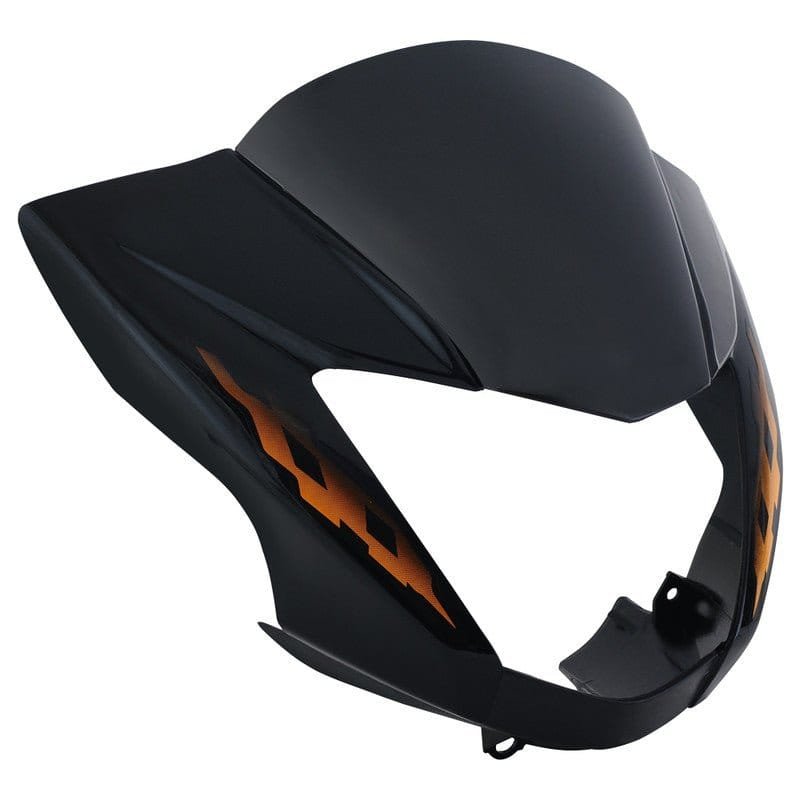 Headlight Visor Fit For With Glass Hero Glamour Latest New Model Type-4 Black (orange Sticker)