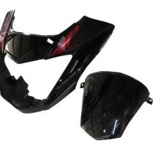Headlight Visor Fit For With Glass Hero Glamour Latest New Model (type-6) Black -red Sticker