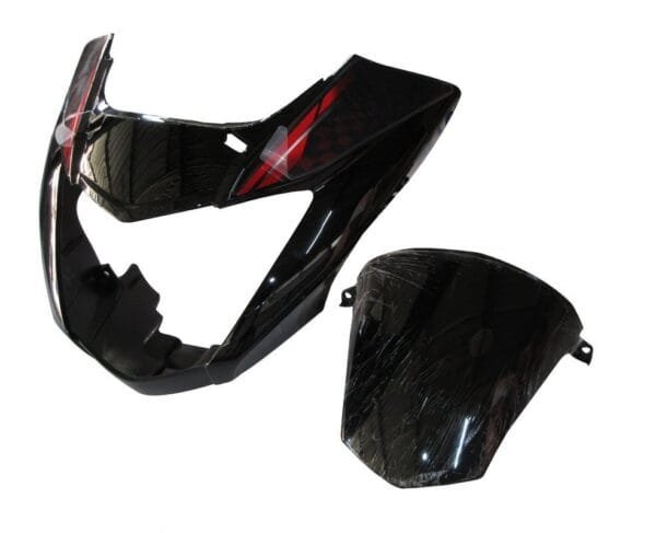 Headlight Visor Fit For With Glass Hero Glamour Latest New Model (type-6) Black -red Sticker