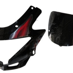 Headlight Visor Fit For With Glass Hero Glamour New Model Black (red)