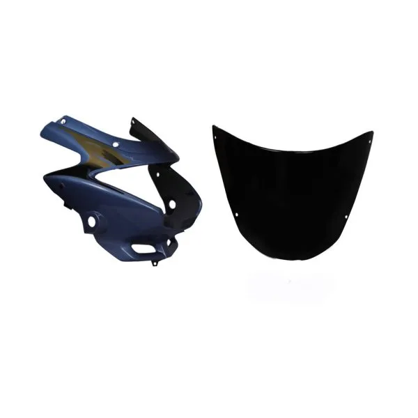 Headlight Visor Fit For With Glass Hero Glamour Old Model Forest Blue