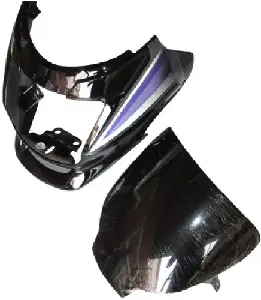 Headlight Visor For Motocorp Super Splendor Black & Blue Uf116