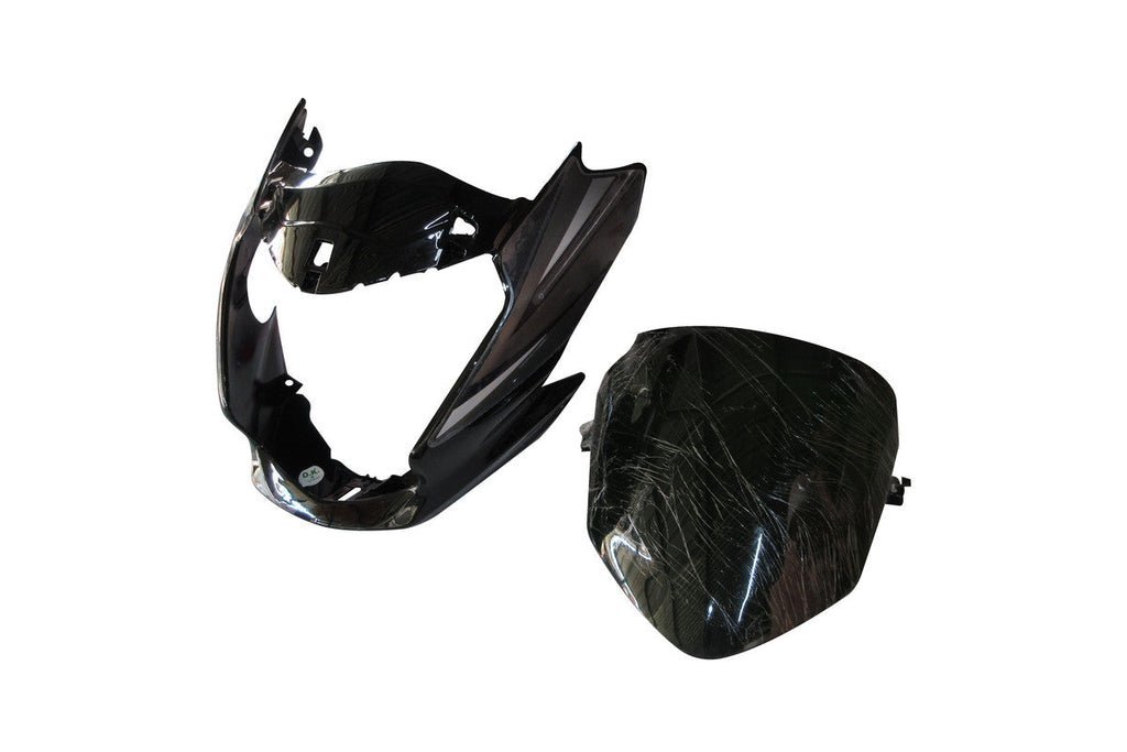 Headlight Visor With Glass Fit For Hero Passion Xpro Type-2 2018 Black (grey Sticker)