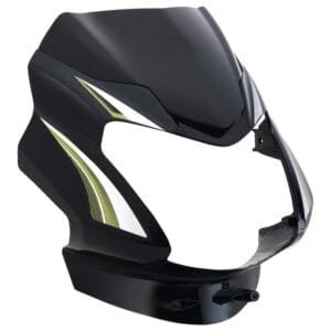 Headlight Visor With Glass Fit For Tvs Star Sport Latest (type-3) Black (green Sticker)