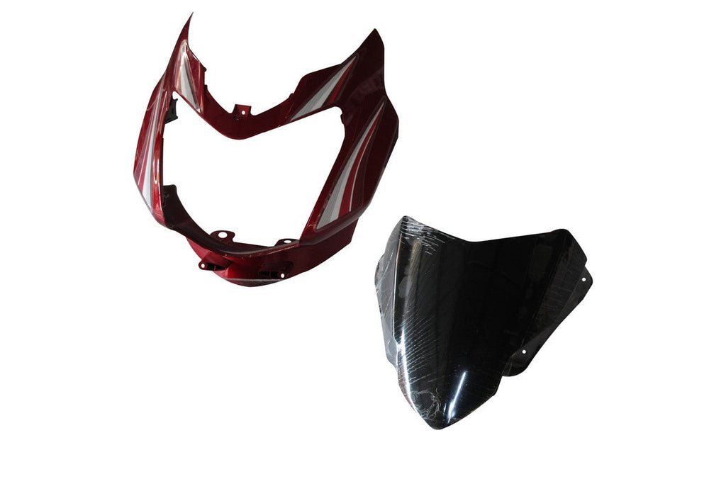 Headlight Visor With Glass Fit For Tvs Star Sport Latest (type-3) Flame Red