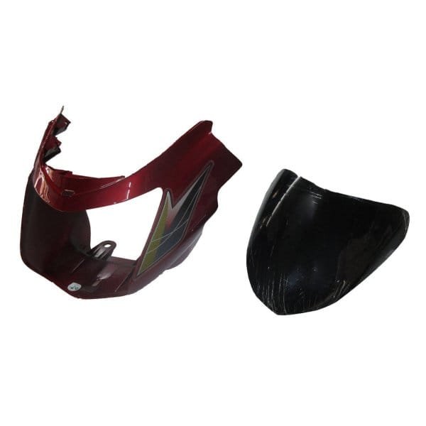 Headlight Visor With Glass Fit For Tvs Starcity New Model Flame Red