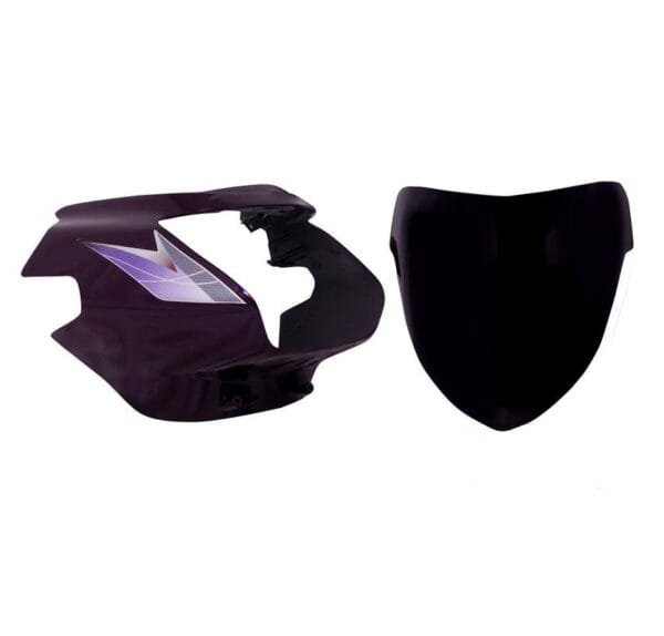 Headlight Visor With Glass Fit For Tvs Starcity New Model Red Purple