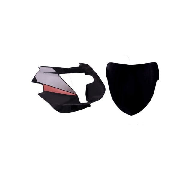 Headlight Visor With Glass Fit For Tvs Starcity Old Model Black