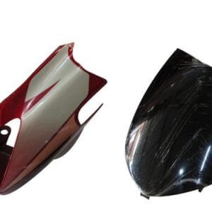 Headlight Visor With Glass Fit For Tvs Starcity Old Model Flame Red