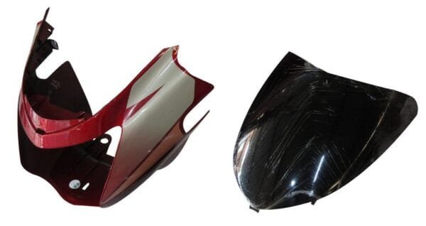Headlight Visor With Glass Fit For Tvs Starcity Old Model Flame Red