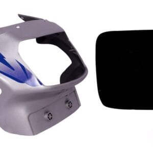 Headlight Visor (with Glass) Fit For Tvs Victor Gl New Model Force Silver