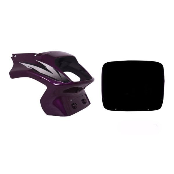 Headlight Visor (with Glass) Fit For Tvs Victor Gl New Model Red Purple