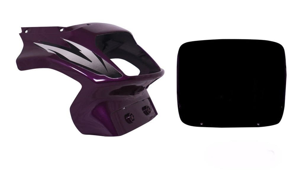 Headlight Visor (with Glass) Fit For Tvs Victor Gl New Model Red Purple