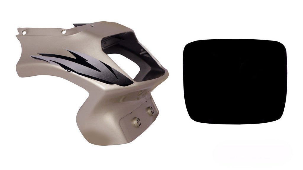 Headlight Visor (with Glass) Fit For Tvs Victor Gl New Model Vet Golden