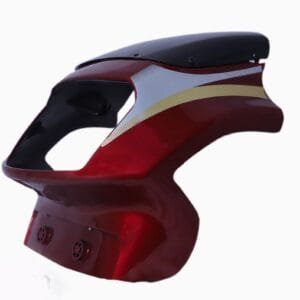 Headlight Visor With Glass Fit For Tvs Victor Glx Flame Red