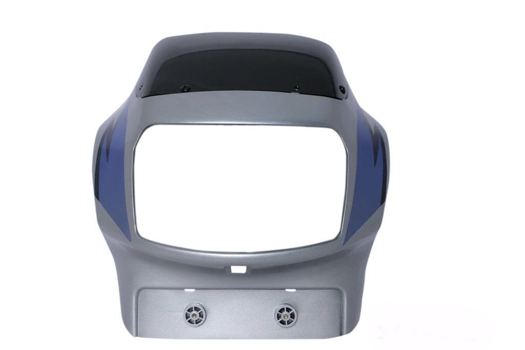 Headlight Visor With Glass Fit For Tvs Victor Old Model Force Silver