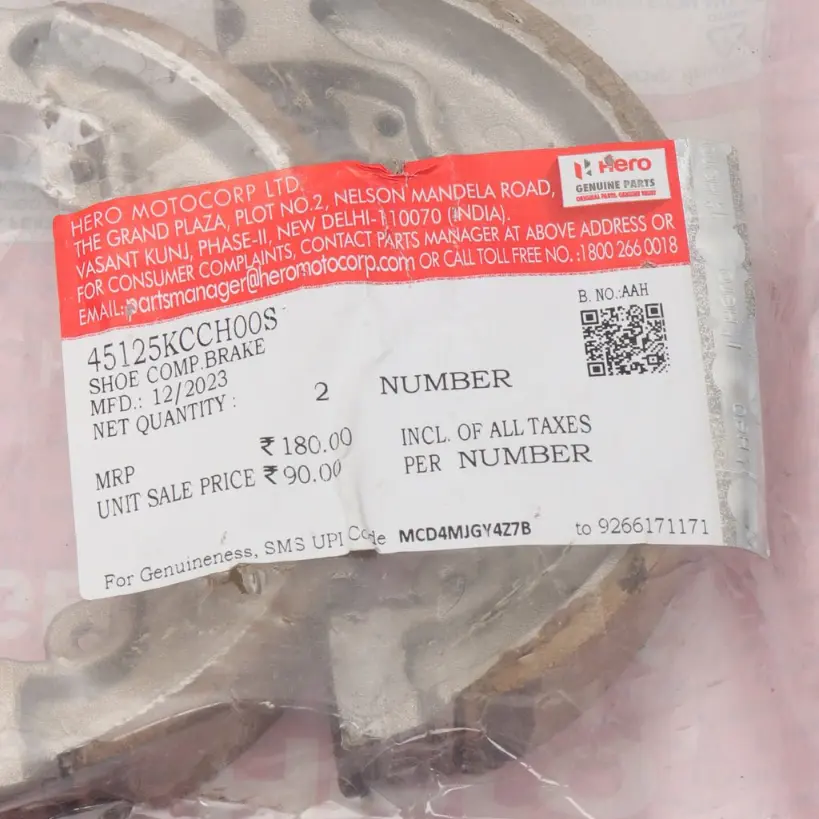 Hero Brake Shoe (big) For Passion Plus, Splendor Plus, X-treme, Karizma - Image 3