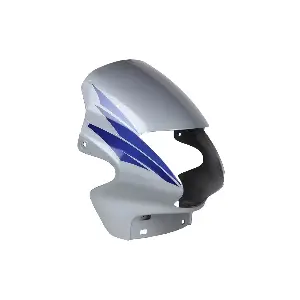 Hero Passion Plus Headlight Visor (silver And Blue)