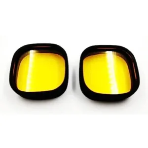 HJG 4 LED Square auxiliary lights Cover - Yellow ( pair )
