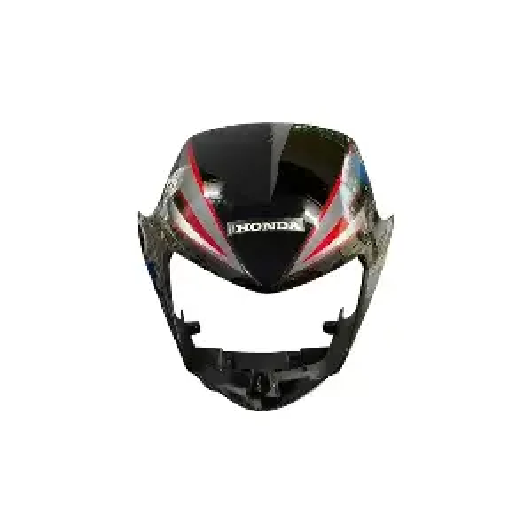 Honda Headlight Visor (black And Red)