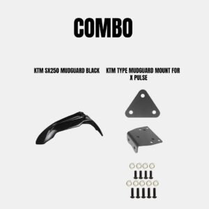 Ktm Sx 250 Mudguard With Mount Black For X Pulse