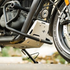 Legundary Royal Enfield Hunter 350 Vambrace Bash Plate Silver