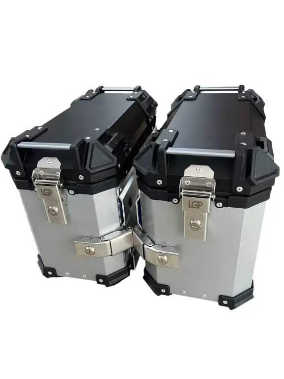 LGP Aluminium Touring Panniers 38L - Set of 2 - Silver