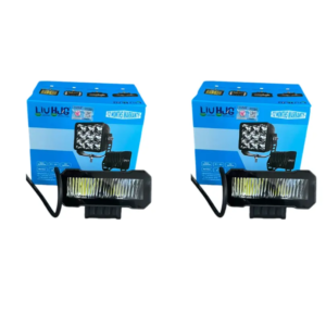 LIU HJG Helao Rectangle Bezel Less yellow/white heavy duty auxiliary lights (pack of 2) compatible for all motorcycles , car and gypsy